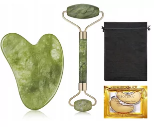 Masażer Do Twarzy Z Jadeitu Roller Wałek Biały - Pozostałe urządzenia kosmetyczne - miniaturka - grafika 2