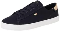 Koszulki i topy damskie - TOMMY HILFIGER Damskie VULC CANVAS LACE UP SNEAKER Low Top, NIEBIESKI (Space Blue), 6 UK, Niebieski kosmiczny niebieski, 39 EU - miniaturka - grafika 1