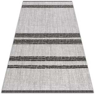 Wewnętrzny dywan winylowy Szary w linie 120x180 cm - Dywany - miniaturka - grafika 1