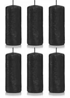 Świece - Świece ozdobne czarne walec kokon 10/4 zestaw 6 - miniaturka - grafika 1
