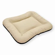 Legowiska dla psów - Legowisko Ponton dla psa z eko skóry ELLA, 130x110 cm, Cappuccino - miniaturka - grafika 1