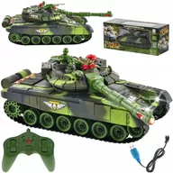 Samochody i pojazdy dla dzieci - Duży Czołg Zdalnie Sterowany Na Pilot Światło Dźwięk Rc - miniaturka - grafika 1