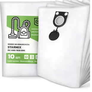10x Worek do Odkurzacza Starmix Isc ARD-1625 Ews Syntetyczny Tekstylny G9 - Worki do odkurzaczy - miniaturka - grafika 1