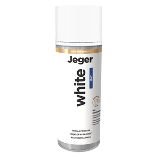 Spray 0.4 l biały mat Jeger - Farby i lakiery w sprayu - miniaturka - grafika 1