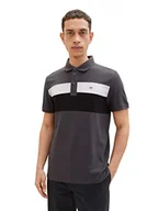 Koszulki męskie - TOM TAILOR Męska koszulka polo, 10899-Tarmac Grey, M, 10899 - Tarmac Grey, M - miniaturka - grafika 1
