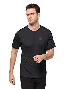Jack Wolfskin Jack Wolfskin Tech T M szybkoschnący t-shirt męski czarny czarny M 1807071-6000003 - Koszulki męskie - miniaturka - grafika 1
