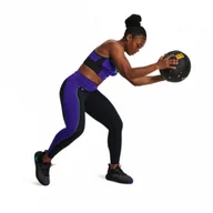 Spodnie sportowe damskie - Damskie legginsy treningowe Under Armour Project Rock LG Colorblock Ankle Leggins - czarne - UNDER ARMOUR - miniaturka - grafika 1