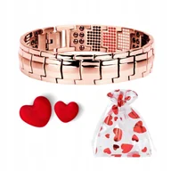 Bransoletki - BRASNOLETA DLA MĘŻCZYZNY MAGNETYCZNA RÓŻOWE ZŁOTO BRANSOLETKA NA PREZENT - miniaturka - grafika 1