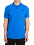 Koszulki męskie - Męska koszulka polo 4F PTSM0770 niebieski 33S 4XL - miniaturka - grafika 1