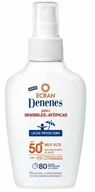 Balsamy i kremy do opalania - Spray przeciwsłoneczny Denenes Solar Protective Milk Spray SPF50+ Sensitive Skin 100 ml (8411135488694) - miniaturka - grafika 1