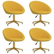 Krzesła - vidaXL Krzesła stołowe 4 szt. żółte aksamitne 3089541 - miniaturka - grafika 1