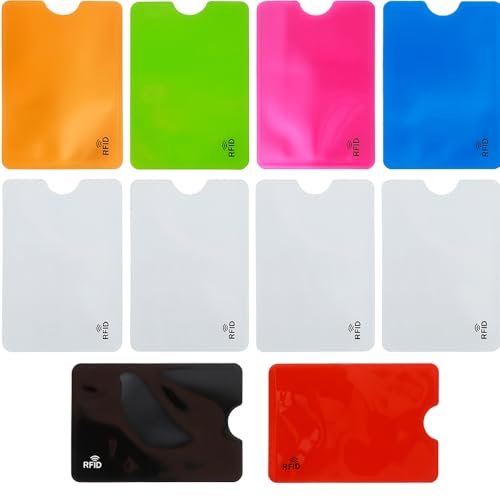 Globly 10 wodoodpornych etui na karty kredytowe Przezroczysty pokrowiec ochronny unisex