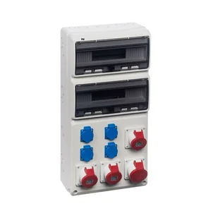 Tarel ELEKTRO - PLAST siłowa 6257 - 00 / RS 2 / 32 2 X 2P + Z 3P + N + Z 32A ELEKTRO - PLAST - Rozdzielnie elektryczne - miniaturka - grafika 1