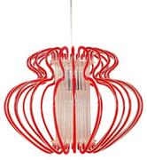 Lampy sufitowe - Candellux IMPERIA Lampa sufitowa wisząca duża Czerwony 1x60W E27 31-36578 - miniaturka - grafika 1