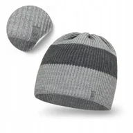 Czapki męskie - Czapka Zimowa Męskie Szara Uniwersalna Beanie Prosta Jesienna Lekka PaMaMi - miniaturka - grafika 1
