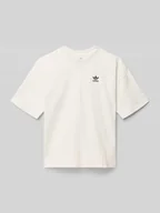 Koszulki dla chłopców - T-shirt z detalem z logo - miniaturka - grafika 1