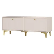 Szafki RTV - Szafka RTV TOKYO 1 2K Typ 302 Beż piaskowy Złote nogi - miniaturka - grafika 1