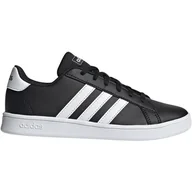 Moda i Uroda OUTLET - Buty dla dzieci adidas Grand Court K czarno-białe EF0102 - miniaturka - grafika 1