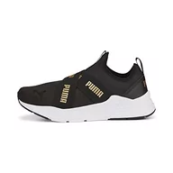 Trampki damskie - PUMA Damskie trampki do biegania z fiszbinami WNS Space Metallics, Puma Czarny Puma złoty, 37.5 EU - miniaturka - grafika 1