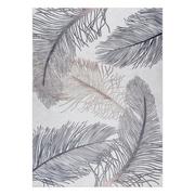 Dywany - Dywan krótkowłosy ARLEN FEATHERS kolor niebieski motyw zwierzęcy styl boho 80x150 hakano - RUG/LU/ARLEN/FEATHERS/BEIGE/80x150 - miniaturka - grafika 1