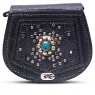 Torebki damskie - Torebka Damska Listonoszka Na Ramię Skórzana Orientalna Etniczna Z Maroko - miniaturka - grafika 1