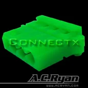 Adaptery i przejściówki - AC Ryan Connectx™ T-Molex power Female - UVGreen 100x T-Molex Female Zielony ACR-CB8515 - miniaturka - grafika 1