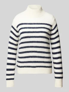 Sweter z dzianiny z golfem - Swetry damskie - miniaturka - grafika 1