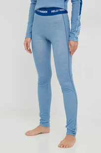 Helly Hansen legginsy funkcyjne kolor niebieski - Spodnie sportowe damskie - miniaturka - grafika 1