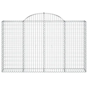 Kosze gabionowe, 14 szt, 200x30x120/140cm, galwanizowane żelazo - Ogrodzenia - miniaturka - grafika 5