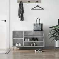 Szafki na buty - Stojak na buty betonowy szary 102x36x60 cm materiał drewnopochodny - miniaturka - grafika 1