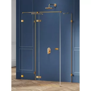 New Trendy EXK-3082 KABINA AVEXA GOLD PROSTOKĄTNA PRZY$316CIENNA L 100x70x200 CZYSTE 6mm ACTIVE SHIELD - Kabiny prysznicowe - miniaturka - grafika 2