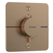 Baterie podtynkowe - HANSGROHE 15583140 ShowerSelect Comfort Q Bateria termostatyczna, podtynkowa do 2 odbiorników Brąz Szczotkowany - miniaturka - grafika 1