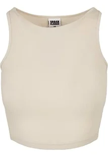 Urban Classics Women's Ladies Cropped Rib Top T-Shirt, beżowy, XL - Koszulki i topy damskie - miniaturka - grafika 1
