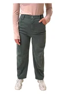 Spodnie damskie - Pantaloni baggy con tasche e bottoni a vista Donna Please - miniaturka - grafika 1