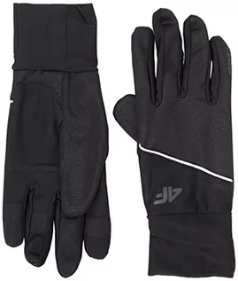 Rękawiczki - 4F Rękawiczki REU007 dżinsy, DEEP czarne, XL, głęboka czerń, XL - grafika 1
