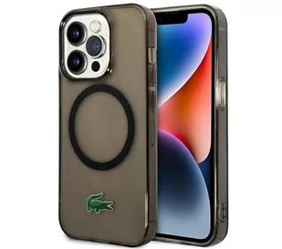 Lacoste Transparent MagSafe do iPhone 14 Pro Czarny - Etui i futerały do telefonów - miniaturka - grafika 1
