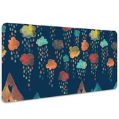 Podkładki na biurko - Duża mata na biurko Kolorowe domy 100x50 cm - miniaturka - grafika 1