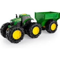 Tomy John Deere traktor Monster Treads z przyczepą - Samochody i pojazdy dla dzieci - miniaturka - grafika 2