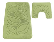 Dywaniki łazienkowe - Nowoczesny jasnozielony komplet chodników łazienkowych D5-S21 - miniaturka - grafika 1