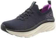 Sneakersy damskie - Skechers Damskie sneakersy D'lux Walker Star Stunner, Granatowy dzianinowy fioletowy wykończenie, 36 EU - miniaturka - grafika 1