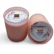 Świece - 2x Świeca Sojowa ręcznie wykonana różowy matt 230 ml Pomarańcza - miniaturka - grafika 1