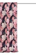 Zasłony - Zasłona gotowa na taśmie Peony Dark 140x270 welurowa kwiaty peonie - miniaturka - grafika 1