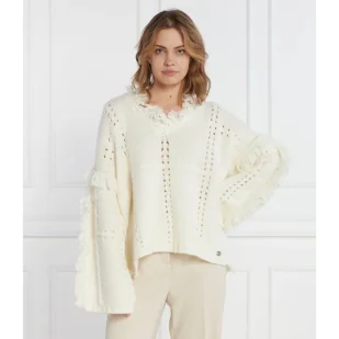 TWINSET Sweter | Oversize fit | z dodatkiem wełny - Swetry damskie - miniaturka - grafika 1