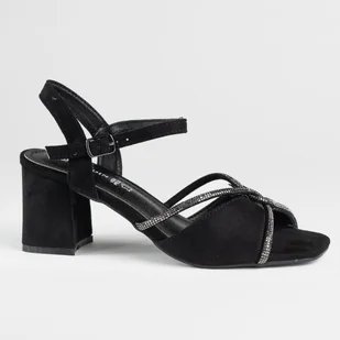 Sandały damskie obcas GOODIN GD-FL1185 skóra eko czarne lekkie zamsz 36 - Półbuty damskie Sandały damskie obcas GOODIN GD-FL1185 skóra eko czarne lekkie zamsz 36 - Półbuty damskie - miniaturka - grafika 1