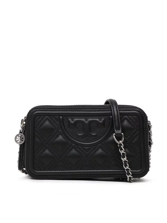 Tory Burch Torebka Fleming Double Zip Mini Bag 79403-001 Czarny