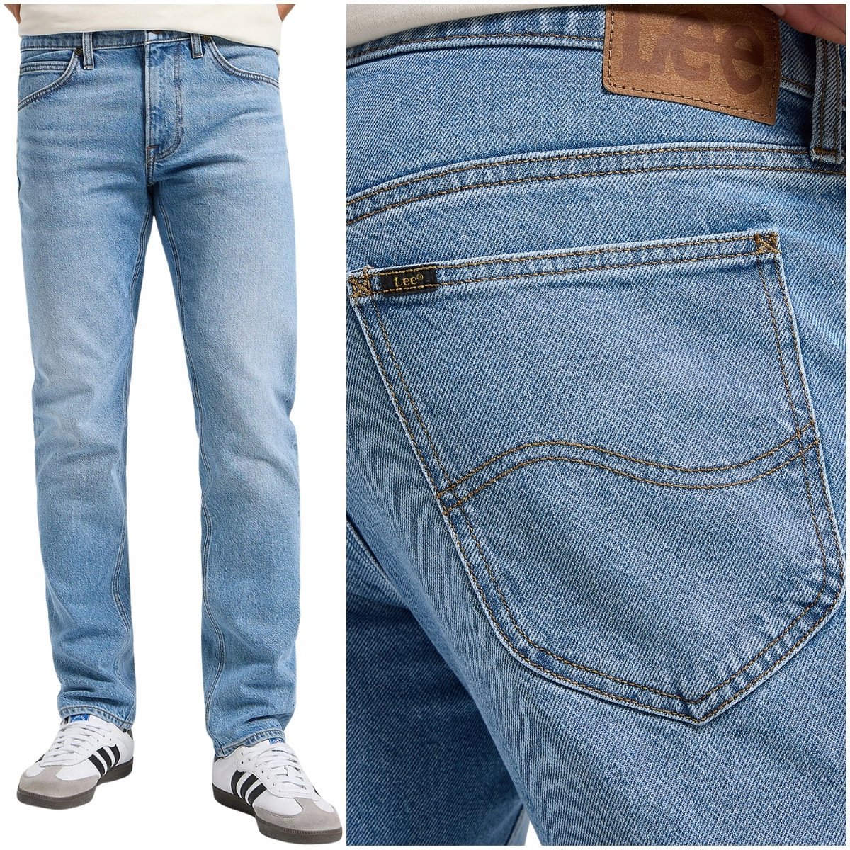 Lee DAREN ZIP FLY Cruiser Blue DżINS proste męskie spodnie jeansowe W31 L32