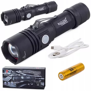 Latarka Taktyczna Bailong Cree Led Xm-L T6 Usb - Latarki - miniaturka - grafika 1