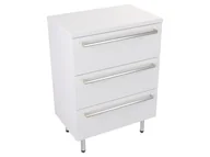 Szafki łazienkowe - Szafka Stojąca Z Blatem ATH 60 cm - Biały Mat - Uchwyty Stal Szczotkowana - miniaturka - grafika 1