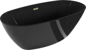 Wanny - Mexen Eris wanna wolnostojąca 170 x 80 cm, czarna, przelew złoty - 53441708070-50 - miniaturka - grafika 1