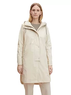 TOM TAILOR Damski Płaszcz przeciwdeszczowy z kapturem 1030079, 10336 - Light Cashew Beige, XS - Kurtki damskie - miniaturka - grafika 1